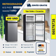 FG-Refrigerador 8.12 pies ....450 USD.....56579735...Garantia 1 ano...lENVÍO GRATIS - Img 55900710