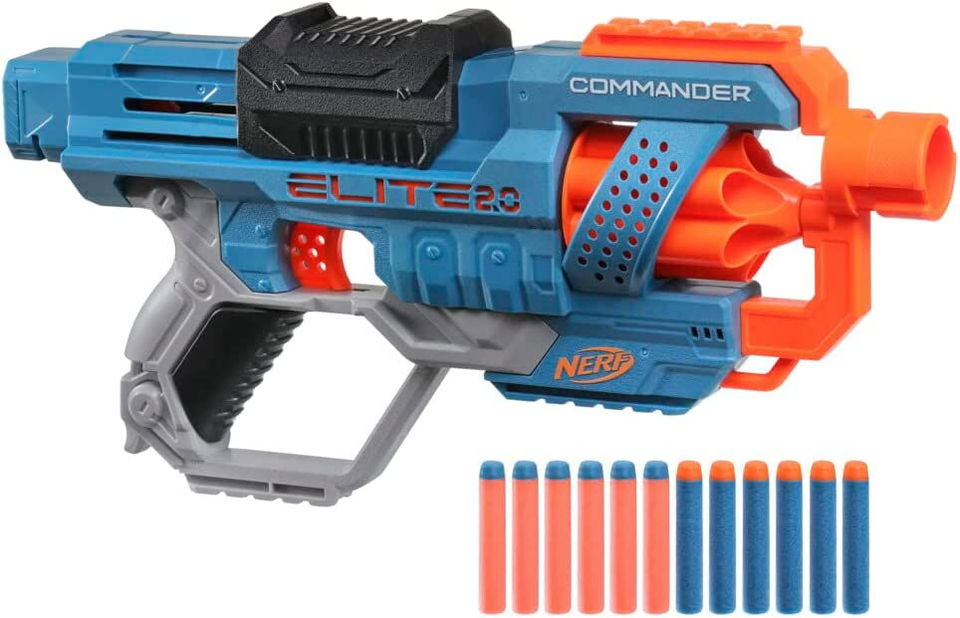 Pistolas Mega Nerf Balas Incluídas Azul, Brinquedo Nerf Usado 49272840