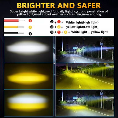 NEBLINEROS BILEDS 12-24V DOBLE COLOR. - 4/5