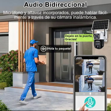 Cámara d seguridad/2 paneles solar/2 lentes 10 MPX/ Wifi - Img 122776537