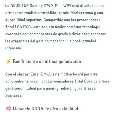 ASUS TUF Gaming Z790-Plus WiFi DDR5 - LGA 1700 ATX |Open Box - Motherboard 🌐 147.47 USD - 7/9