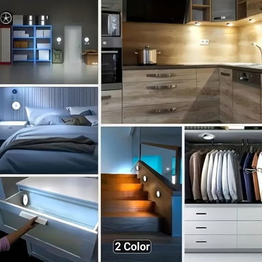 Juego de 6 luces nocturnas redondas modernas con - Img 124524996