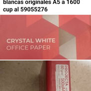 Vendo paquetes de hojas blancas originales A5 a 2000 cup al 59055276 con mensajería aparte - Img 56008130