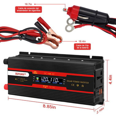 Inversor, Convertidor de corriente de 4000w 12V/24V a 110 V.     50077831 - Img 81824496