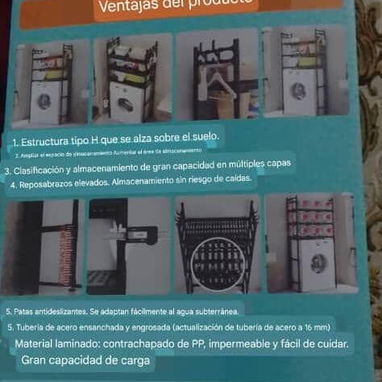 Organizador estante de lavadora - Img 116661419