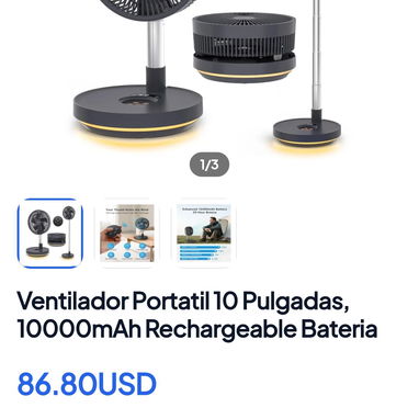 Ventiladores recargables - 3/4