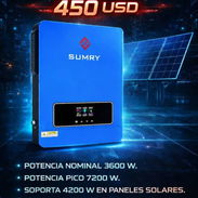 🔋 Inversor híbrido SUMRY 3600W | Pico 7200W | Solar 4200W | 24V | 💰450 USD ⚡ - Img 55624854