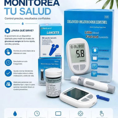Set completo para la medida de glucosa en sangre. Control digital chip última generación. - 2/2