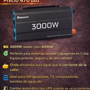 ➡️ INVERSOR " RENOGY" 3000 W con pico de 6000 W . 12 V a 110 V Salida. 💥👏Nuevos en caja👏💥 - Img 54966282