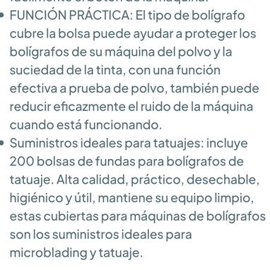 Cubiertas para máquina de bolígrafo de tatuaje, cartuchos desechables, 200 unidades, 7.5x2.7 pulgadas 🌐 - 8/8