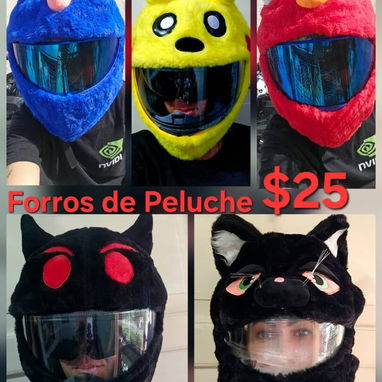 Forro de Peluche. Forro de Diablo. Forro de Stich/Conejo. Lazo para Casco - 2/3