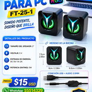 BOCINA PARA PC RGB FT-25-1, ENTREGA DE FACTURA PARA SU GARANTÍA. VARIEDAD DE ARTÍCULOS DE TECNOLOGÍA, ELECTRODOMÉSTICOS - Img 57164207