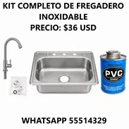 KIT COMPLETO DE FREGADERO INOXIDABLE, ENTREGA DE FACTURA, VARIEDAD DE OFERTAS ESPECIALES, ETC - Img 56066718