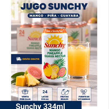 Cajas de Jugo  24 latas de 334 ml. DOMICILIO INCLUIDO. - 3/6