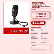 Hoco L25 Bright - Micrófono USB de escritorio con monitorización y silencio con un clic VPT -0190 - Img 57841712