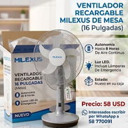 Ventilador recargable - Img 55218793