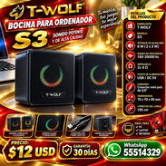 BOCINA PARA ORDENADOR T-WOLF, NUEVA EN SU CAJA CON ENTREGA DE FACTURA PARA SU GARANTÍA. VARIEDAD DE BOCINAS - Img 58170018