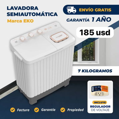 Lavadoras semiautomáticas 8.5kg y 7kg incluyen regulador de voltaje y serv de mensajería gratis - Img 126225176