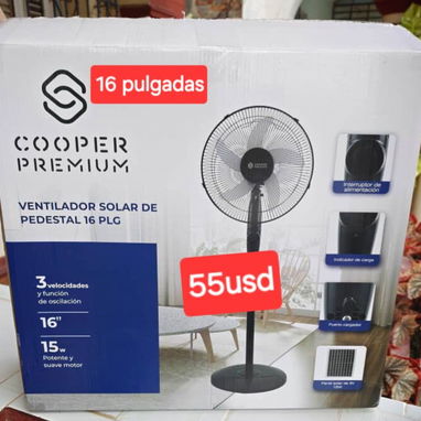 Ventiladores recargables de 16 y 18 pulgadas con panel solar - Img 123172765
