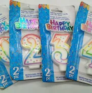 Vela de 8cm de altura Incluye letrero Happy Birthday plástico Precio: 0.52 USD - Img 50443703