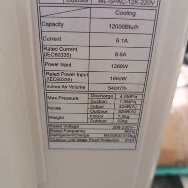Vendo dos aire acondicionado de 1 tonelada en 220 Usd cada uno  mínimo uso - 2/2