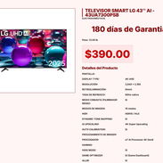 Televisor Smart LG 43" 4K con Sonido Virtual 9.1.2 por Solo $390 VPT#-0307 - Img 55438057