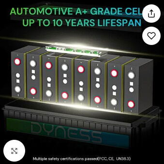 Batería LiFePO4 24V 100Ah (2560Wh) Dyness con BMS 100A - 4/5