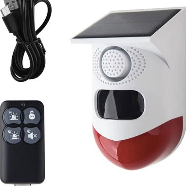 Alarma inalámbrica con carga solar y control remoto 58757374 - 2/6