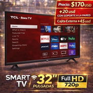 ↘️ SMART TV TCL 32" FHD 720P Google TV . Modelo 32S250G Y Modelo 32S331 ROKU TV . Precio  170 💵 Con cajita dijital exte - Img 54777850