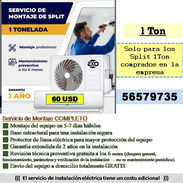 FG-Instalacion SPLIT (de 1 Tonelada).......60 USD.....56579735 / - Img 53936319