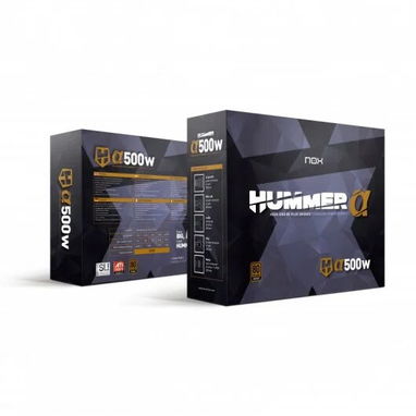 Fuente Alimentación NOX Hummer Alpha 500W 80 Plus Bronze garantiza un 85% de eficiencia, con niveles de temperatura - Img 118433255