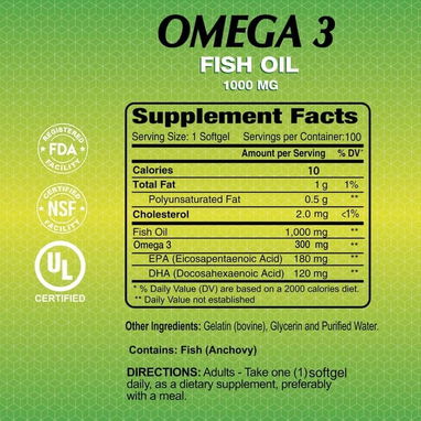 Omega 3 1000mg Fish Oil 100 cápsulas - 2/6