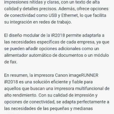 Impresora canon láser modelo IR 2018 - Img 110606693