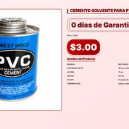 CEMENTO SOLVENTE PARA PVC . - Img 56928724