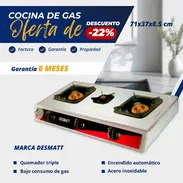 COCINA DE GAS Marca Desmatt Quemador Triple (ko) - Img 53425234