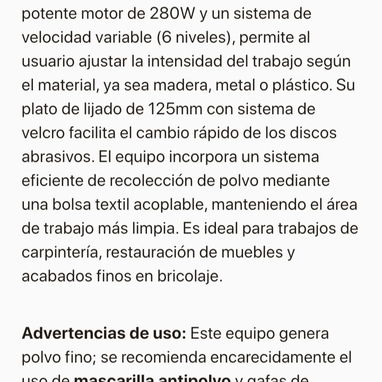LIJADORA ELÉCTRICA ORBITAL FINDER 280W - 4/4