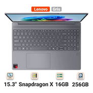 Lenovo IdeaPad Slim 3x 83N30000US Copilot+ PC 15.3" Táctil Snapdragon X 16GB RAM 256GB SSD Luna Gris - Img 56773767