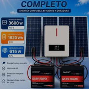 Inversor híbrido 3600w + 2 batería LifePO4 1920wh c/u + 4 paneles solares 615w c/u - Img 56500731