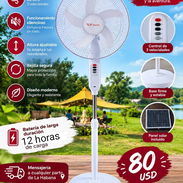 Ventilador recargable de pedestal con panel solar - Img 57855419