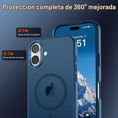 💪Funda Magnética SUPFINE para iPhone 17 – Azul Oscuro💪 - 4/7
