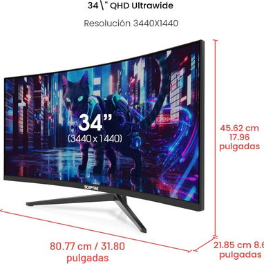 ☎️53544655 🛵 Entrega Gratis ⭐Monitor Curvo Ultra Ancho Sceptre 34” WQHD 180Hz ⭐ - Img 119103116