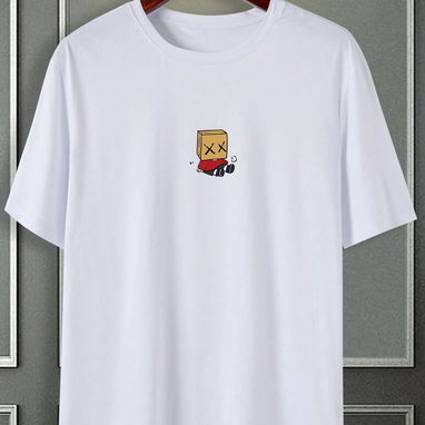 (X)  Camiseta casual de manga corta con cuello redondo y estampado de dibujos animados  $11.08 - 3/3