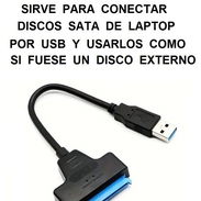 ADAPTADOR PARA CONECTAR DISCOS SATA DE LAPTOP POR USB - Img 57534911