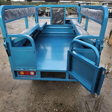 Triciclo eléctrico kvitova con asientos plegables con capacidad para 8 personas nuevo a estrenar - Img 123373189
