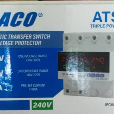 Transfer switch(ATS) con protector de voltaje - 3/4