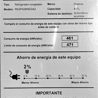 Refrigerador Hisense 15.6 pies cuft Side by Side   *870 USD 💵 con transporte 🚘 incluído* - 3/3