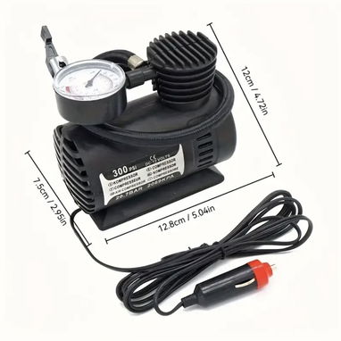 Compresor de Aire Portátil 12V 300 PSI, Inflador Eléctrico de Neumáticos con Manómetro y Enchufe para Coche, Mini Bomba - Img 115795085