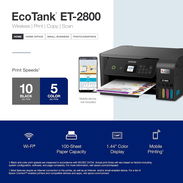 Impresora Epson Ecotank con escáner, Wifi y display LCD, ET-2800 nuevas en caja, a estrenar, con 15 días de garantía. - Img 57685817