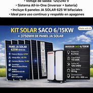 KIT SOLAR SACO ALPHA‑ESS 6.2 kW/15 kWh + 6 paneles JA SOLAR bifaciales de 625 W,laisla 💯 - Img 57969123