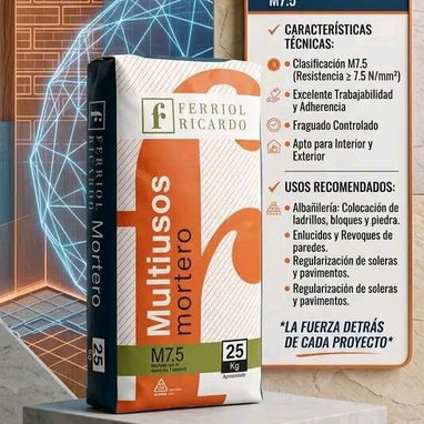 Cemento Cola Porcelánico Y Mortero de 25kg - 3/4